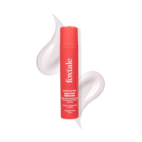 FoxTale Vitamin C Super Glow Moisturizer with Niacinamide & Peptides, Visibly Reduces Pigmentation, Enhances Skins Brightness Instantly, For All Skin Types, Women & Men (50ml)