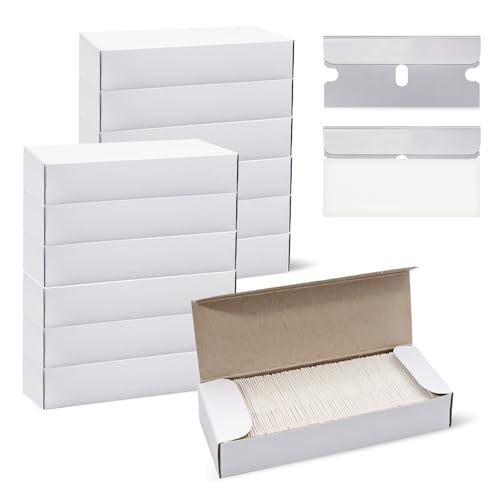1200 Pcs Single Edge Razor Blades Industrial Straight Edge Replacement Scraper Box Cutter Glass Paint Scraper Blades for Removing Stickers Decals Labels