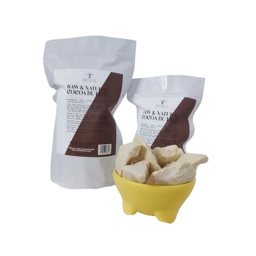 Sixbright Unrefined Cocoa Butter ?16 oz | 100% Pure, Food Grade- Natural Moisturizer for Dry Skin, Fades Stretch Marks & Scars ,For Skin, Hair, DIYs. Chocolate Aroma