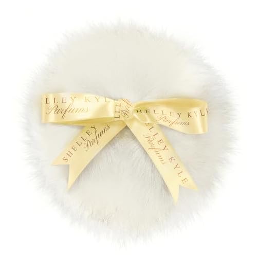 Shelley Kyle Classic Powder Puff, Handmade, Lambs Wool Dusting Powder Puff, 1 Count