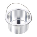 Wax Heater Inner Pot 4.92 Inch Aluminum Non-Stick Wax Melting Bowl Silver Warmer Accessory with Ergonomic Handle for Hair Removal and Salon Use