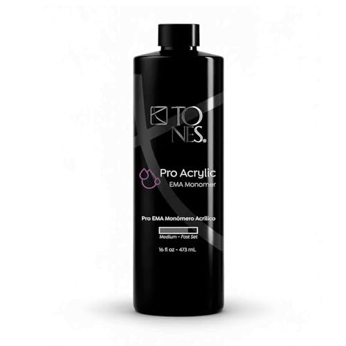 TONES Monomer Acrylic Nail Liquid - Professional-Grade Nail Monomer Liquid for Acrylic Nail Powder - MMA-Free Acrylic Monomer Liquid - (16 Fl Oz, Original Scent)