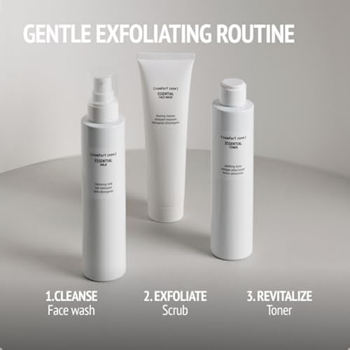 [ comfort zone ] Essential Scrub, Illuminating Refining Exfoliator, Removes Impurities, Minimizes Pores, Smooths Skin, Clean Beauty, Vegan, Made in Italy, Silica Particles, Jojoba Spheres, 2.02 Fl Oz