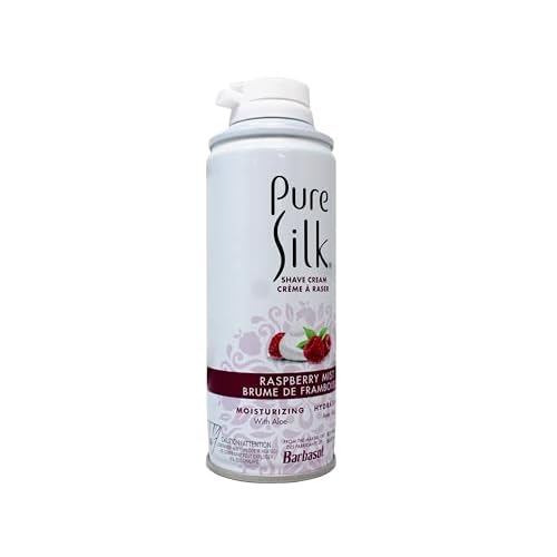 Pure Silk Shave Cream with Aloe, Raspberry Mist, 5 OZ - 3 Pack