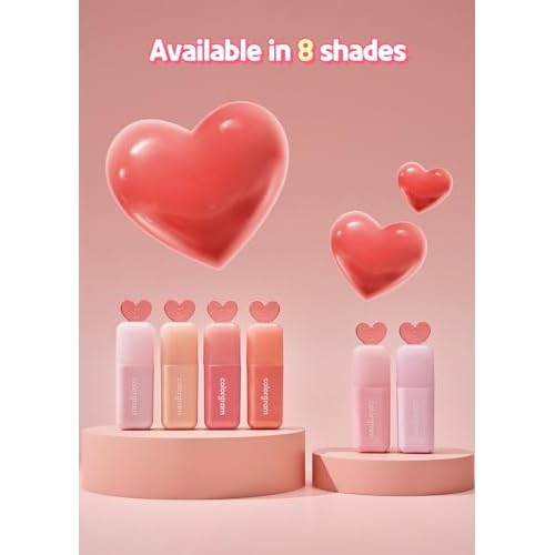 COLORGRAM Juicy Drop Tint 02 Peach Dew | Juicy Lip Gloss, Glowing Lip Stain with Fruity Colors, Buildable & Blendable, Highly Pigmented