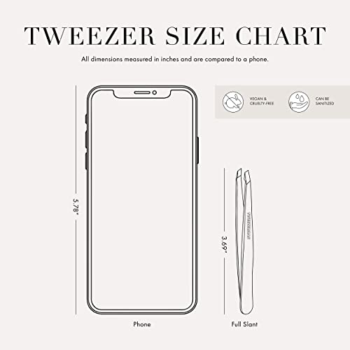 Tweezerman Stainless Steel Point Tweezer - Eyebrow Precision Tweezers, Facial and Ingrown Hair Removal (Midnight Sky)