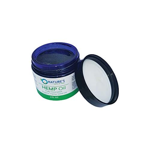 Nature's Salves Fully Ozonated 100% Organic Cold Pressed Unrefined Hemp Seed Oil - 2 Oz