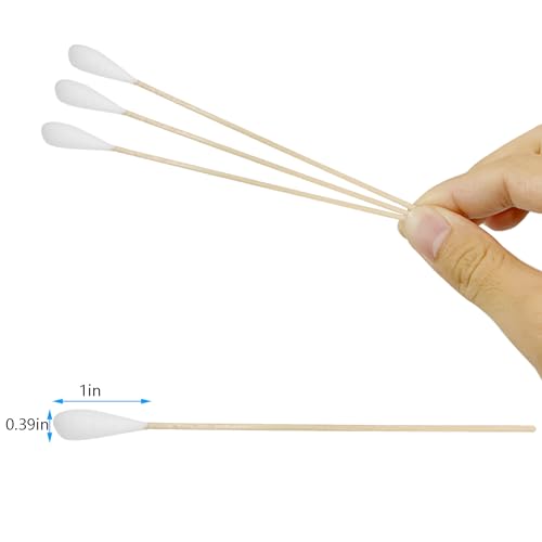6 Inch Long Cotton Swabs (Large Size) 600pcs for Pets, Gun Cleaning or Makeup