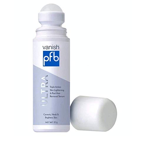 PFB Vanish Ultra with Chromabright & Shitake Mushroom, Triple Action Dark Spot Remover, Ingrown Hair & Razor Bump Stopper, Roll-On Skin Care Treatment, 93g ? New Formula