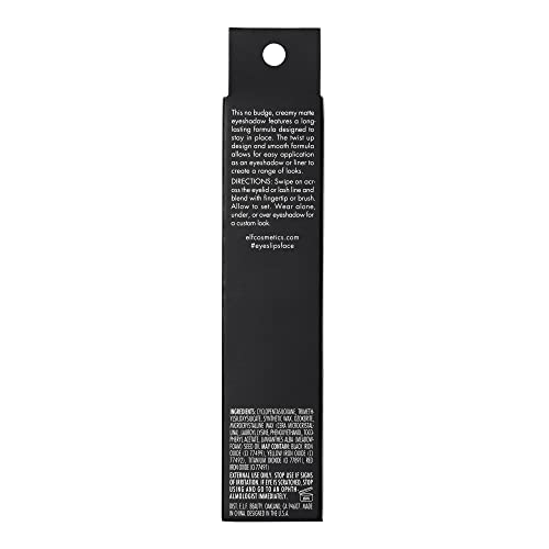 e.l.f. No Budge Matte Shadow Stick, One-Swipe Cream Eyeshadow Stick, Long-Wear & Crease Resistant, Matte Finish, Vegan & Cruelty-Free, Cool Beans