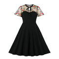 Women's Vintage Polka Dot 1950s Audrey Retro Rockabilly Prom Dress 50's 60's A-Line Cocktail Party Swing Dress