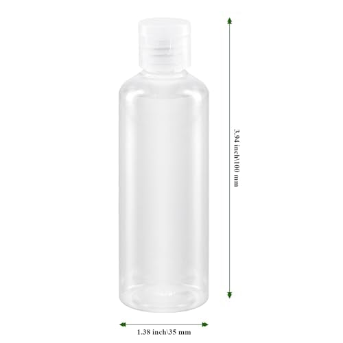 120PCS 2 Oz Clear Plastic Empty Bottles, Plastic Squeeze Bottle with Flip Cap, Refillable Portable Travel Size Bottles Bulk for Shampoo, Lotions, Liquid Body Soap