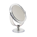 Dual Sided 10X Magnification 7" Rubberized Vanity Mirror in Clear