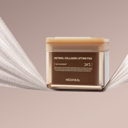 MEDIHEAL Toner Pad Madecassoside for Blemish Care Improve Uneven Skin Tone, Retinol Collagen for Skin Lifting Firming Face Pads, 100 Pads