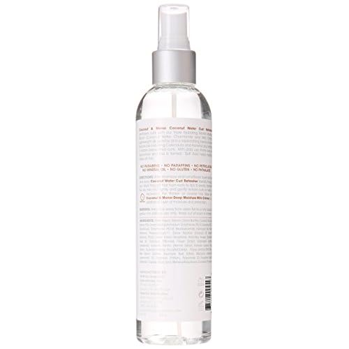 Design Essentials Natural Coconut & Monoi Coconut Water Curl Refresher with Sunflower, Marshmallow Root & Aloe, 8 Ounce