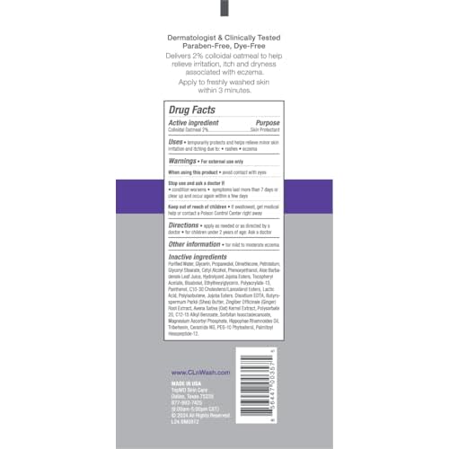 CLn¢ç Body Moisturizer - A skin protectant delivering 2% Colloidal Oatmeal, Paraben-Free, Dye-Free & Fragrance-Free, 8 fl. oz.