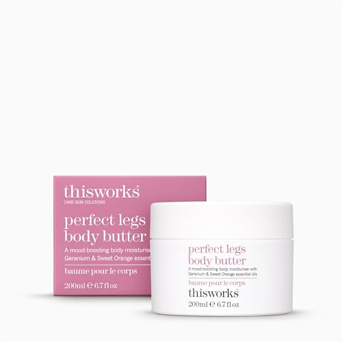 THISWORKS Perfect Legs Body Butter ? Deeply Hydrating Body Cream with Hyaluronic Acid, Shea Butter & Hemp Extract ? Nourishing, Moisturizing & Skin-Soothing Formula, 7.6 oz