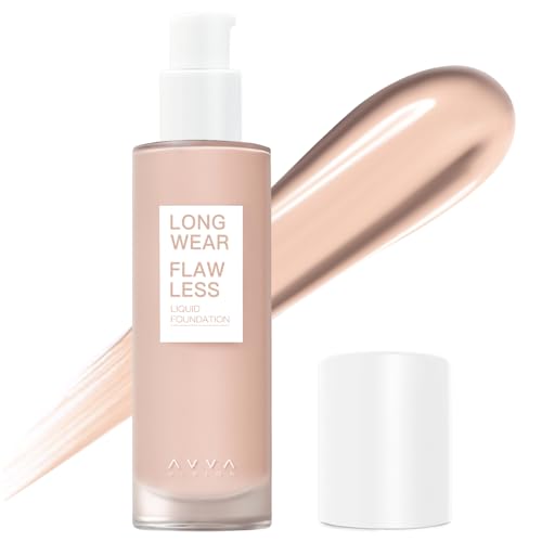 Longwear Flawless Liquid Foundation Full Coverage Matte Lightweight Poreless Natural True Skin Tone, Fair Ivory, 1 fl. oz.