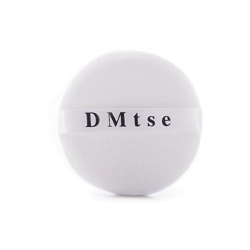 DMtse Set of 6 Round Velour Powder Puff Soft in White