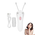 Threading Hair Removal, Hair Removal Device, Electric Threading Epilator USB Hair Remover for & Body Hair Removal with Cotton Thread Roll (Pinks)