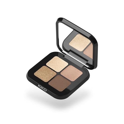 KIKO Milano Bright Quartet Eyeshadow Palette | 4 Baked Eyeshadows For Wet And Dry Use