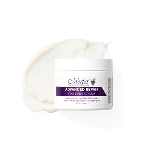 Merlot Fine Lines Eye Cream Advanced Repair with shea butter anti wrinkle peptides dark spot reducing moisture recovery for all skin types