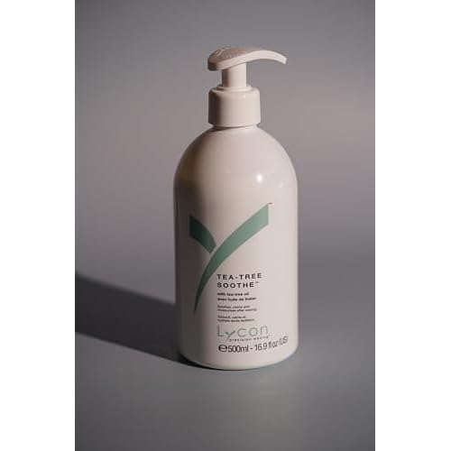 Lycon Tea Tree Soothe, Salon-Quality Post Wax Body Moisturizer with Tea Tree Oil, Rose and Chamomile, 16.9 oz