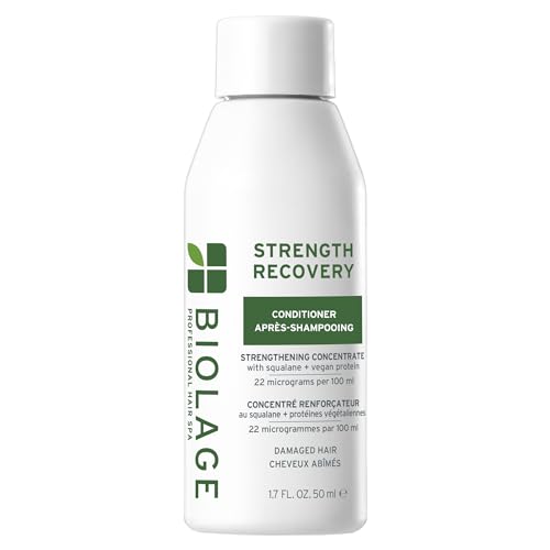 Biolage Strength Recovery Conditioner - Moisturizes & Strengthens Damaged Hair, Softness & Shine, Hydrates and Repairs Damaged Hair, With Olive Squalane & Vegan Proteins, Paraben-Free, Vegan