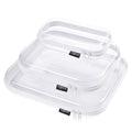 Hard Sided Clear Zipper Case for Storage- Professional-Grade Plastic Clear Zipper Pencil Case,Toy Storage Bins, Toiletry Pouch, Travel Organizer, Cosmetic Bag£¨White,3 Pack, LMS£©