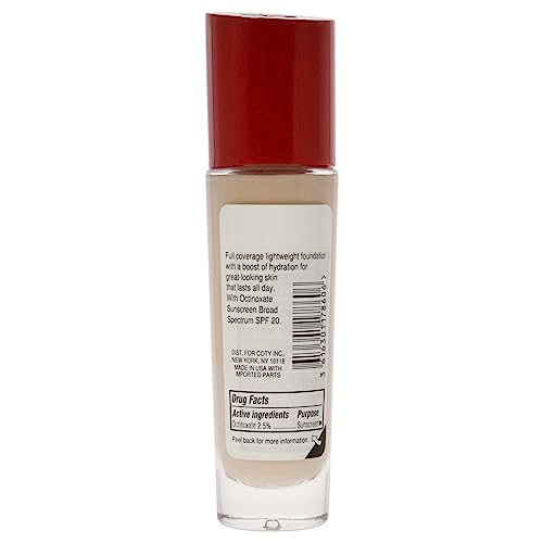 Rimmel London Lasting Finish 25HR - 10 Rose Ivory - Foundation, 25-Hour Wear, Full Coverage, Waterproof, 1oz