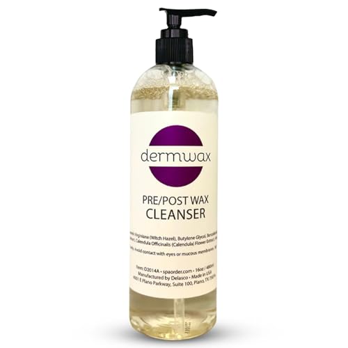 PreWax Cleanser Solution 16oz ? Prepares & Protects Skin by Removing Dirt & Oils ? Helps Improve Wax Adhesion for Smoother Results ? Pre Wax Cleanser with Witch Hazel, Chamomile & Calendula