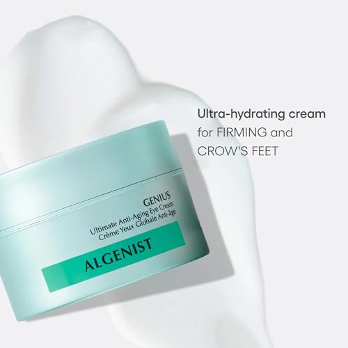 Algenist GENIUS Ultimate Anti-Aging Eye Cream - Firming Under Eye Cream with Collagen + Microalgae Oil - Helps to Visibly Plump, Smooth and Restore Radiance To Delicate Eye Area (0.5 oz)
