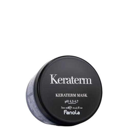 Fanola Keraterm Deep Conditioning Hair Mask - Keratin Hair Treatment for Frizz Control - Detangling & Hydrating - Ideal for Straightened & Chemically Treated Strands - Lightweight Formula (300 ml)