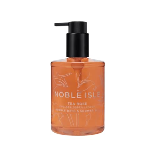 Noble Isle Tea Rose Bath & Shower Gel | Luxury Body Wash for Women with Fine British Fragrance Oils | Vegan Body Wash & Paraben Free Body Wash (8.45 oz)