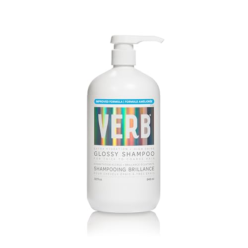 VERB Glossy Shampoo ? Cleanses + Adds High Shine for Thick to Coarse Hair ? Vegan, No Parabens or Harmful Sulfates