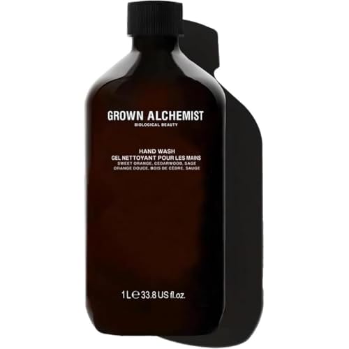 Grown Alchemist Hand Wash REFILL: Tasmanian Pepper, Tangerine, Chamomile, Gentle Hydrates and Cleanses Skin, 33.8 Ounce (1L).