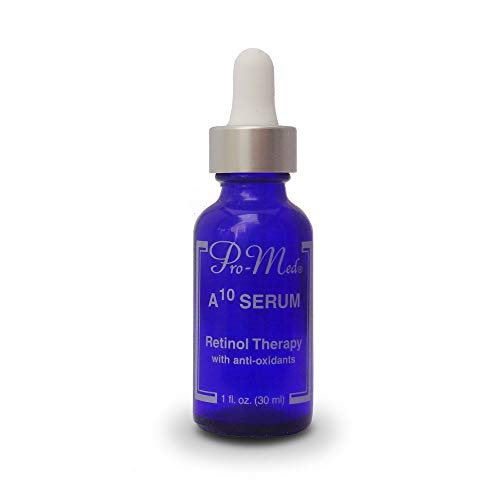 Pro-Med Retinol Therapy Anti-Aging Serum Pure Retinol with Vitamin A, C, E, Pro-Med Q10 & Avocado Oil Preservative-Free Hydrating Collagen Boosting Wrinkle Reducing 1 oz