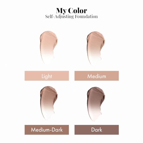 Jerome Alexander My Color 3PC Self Adjusting Full Coverage Foundation Makeup (Medium) with Kabuki Brush and Air Primer