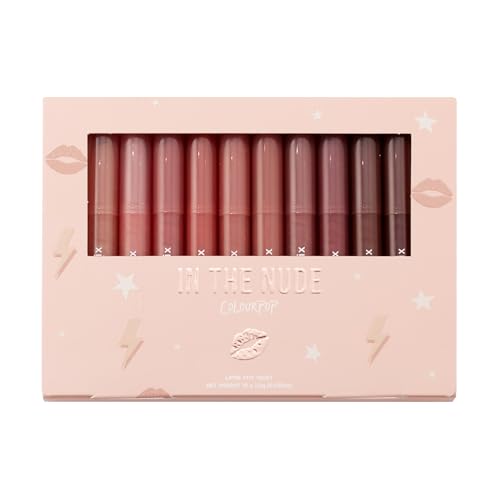 ColourPop Lippie Stix Vault - Includes 10 Nude Lipstick Shades in Matte, Matte X, Cr?me and Blur Finishes - Infused with a Nourishing, Non-Drying Formula - In The Nude (3.05 oz)