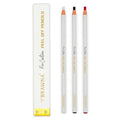 BRAWNA 3 Pcs Pro Contour Peel-Off Pencils - White, Black & Red - Wax Mapping Pencils for PMU, Microblading & Brow Artists - Precision Pre-Draw, Symmetry Mapping & Design Outlining - Long-Lasting