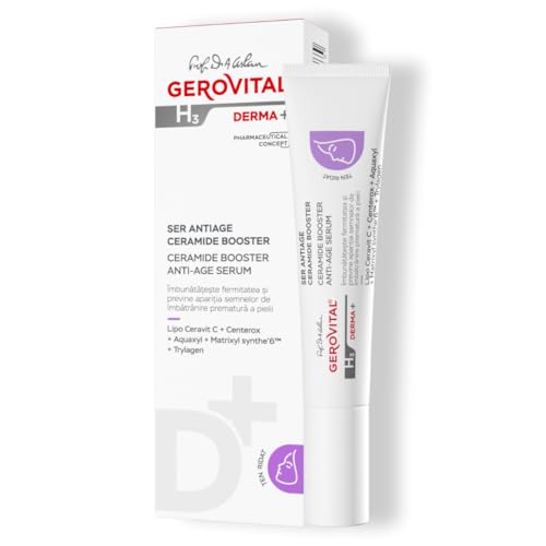 GEROVITAL DERMA+ Ceramide Booster Anti Aging Facial Serum, Anti Wrinkle Face Moisturizer, 15 ml