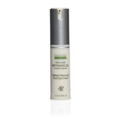 Principal Secret reclaim BOTANICAL Anti-Aging Radiant Recovery Fluid Eye Cream Plant Based Retinol, Argireline, Squalane, Peptides, Ceramides Hyaluronic Acid for Dark Circles & Wrinkles 0.5oz