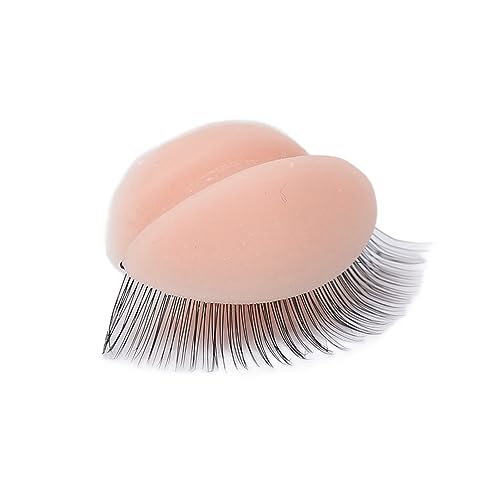 Estink Replaced Eyelids, 3 Pairs 2 Layers Layering Effect Silicone Double Eyelashes Replace Eyelids Replaced Makeup Eyelids for Mannequin Head Eyelash Training Institution Training Tool