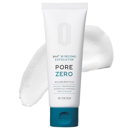 BE THE SKIN BHA+ 30-Second Exfoliator - Gommage Peeling Gel Willow Bark BHA + AHA Melts & Sweeps Dead Skin, Helps Clear Pores & Blackheads, No Harsh Beads for Oily Blemish-Prone Skin | 3.38 fl oz