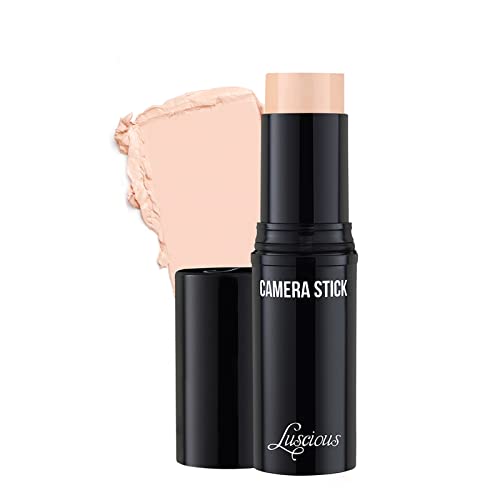 True + Luscious Camera Stick Foundation | Full Coverage Cream for Flawless Airbrushed Skin | Hydrating Non-Comedogenic Formula | Vegan Paraben-Free Cruelty-Free 0.49 oz | Shade 1.5: Natural Beige
