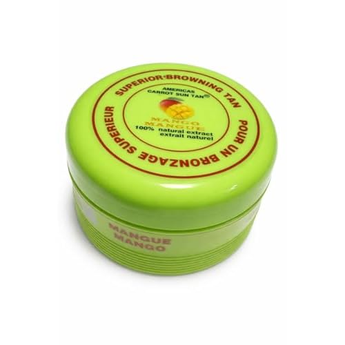 Mango Cream - Natural Tanning Cream - Fast Tanning Enhancer with Carrot & Henna for Beach & Sun Bed - Deep Golden Tan, Moisturizing Browning SPF 0