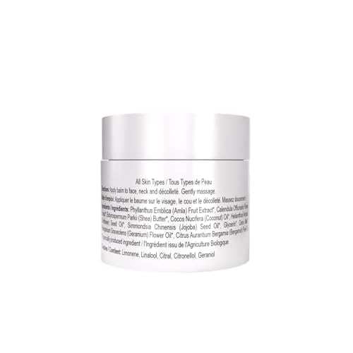 Rose Geranium Moisture Balm - USDA Certified Organic Face & Neck Cream - Deep Hydration, Fine Line Reduction & Anti-Aging Skin Care - 1.7 Fl Oz