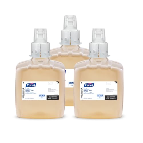 PURELL Healthcare HEALTHY SOAP 2% CHG Antimicrobial Foam, Fragrance Free, 1250 mL Foam Refill for PURELL CS4 Manual Soap Dispenser (Pack of 3) - 5181-03 - Manufactured by GOJO, Inc.