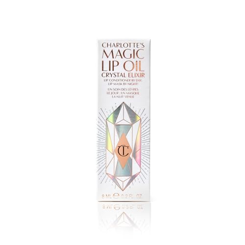 Charlotte Tilbury Magic Lip Oil - Crystal-Infused, Hydrating Lip Oil Infused with Hyaluronic Acid & Plant Extracts to Hydrate & Lock in Moisture - Doubles as an Overnight Mask for Lips