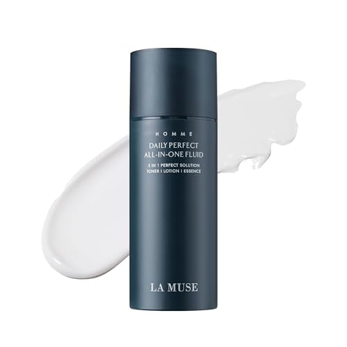 LA MUSE Homme Daily All-in-One Face Moisturizer for Men | 3-in-1 Toner, Lotion, Essence | Lightweight, Hydrating After-Shave Lotion for Oily & Sensitive Skin | Korean Skincare | Original Size